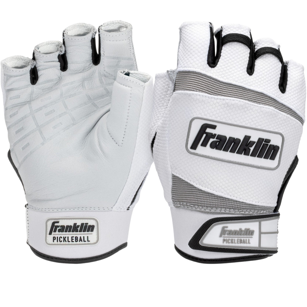 Franklin Sports Pickleball Performance Right Adult (S) Batting Gloves (White, Black)