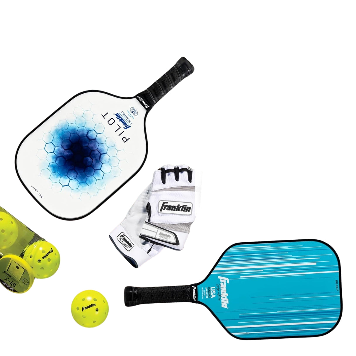 Franklin Sports X-40 Performance Outdoor Pickleballs - Pack of 12