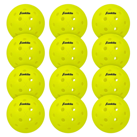Franklin Sports X-40 Performance Outdoor Pickleballs - Pack of 12